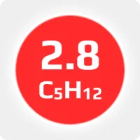 Неопентан (neo-C5H12) 98% в стальном баллоне 2л (1 кг),вентиль латунь.