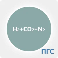 ПГС ГСО 1 разряд, Водород (H2) 1,35 %, Диоксид углерода (CO2) 6 % в азоте, в стальном баллоне 5 л