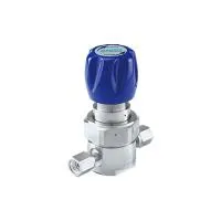 Регулятор AMFLO UHP AU21 Материал: Код ZHP (Body,Gland-SUS316L, Poppet, Nozzle, Diaphragm - Hastelloy® C-22, Seat: PCTFE) ; Поверхность 0.13 um; 3х портовый с манометром, CV-0.09