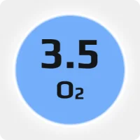 Кислород (О2) 3.5 (99,95%) лазерный в моноблоке 12х50л 200бар, соединение  G3/4 (DIN 9)